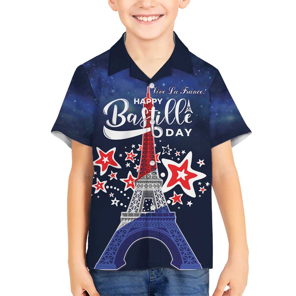 Personalized Happy Bastille Day Family Matching Summer Maxi Dress and Hawaiian Shirt Vive la France!