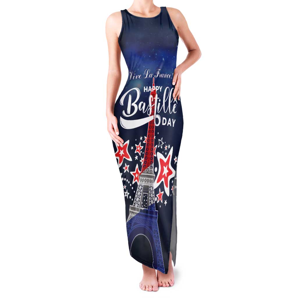 Personalized Happy Bastille Day Family Matching Tank Maxi Dress and Hawaiian Shirt Vive la France!