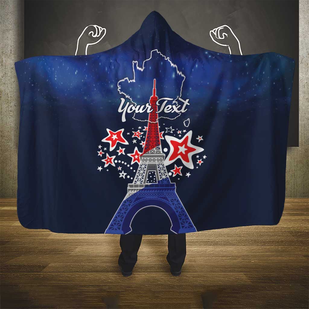 Personalized Happy Bastille Day Hooded Blanket Vive la France!