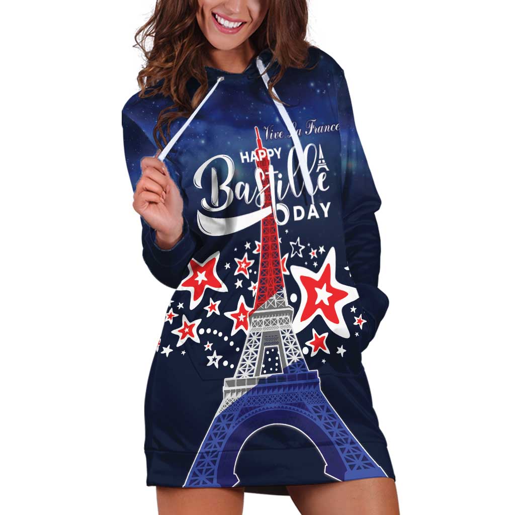 Personalized Happy Bastille Day Hoodie Dress Vive la France!