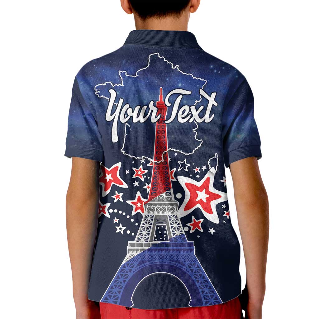 Personalized Happy Bastille Day Kid Polo Shirt Vive la France!