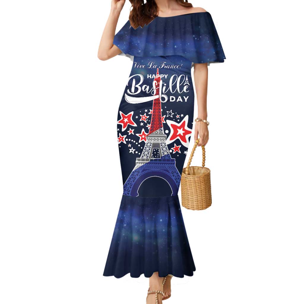 Personalized Happy Bastille Day Mermaid Dress Vive la France!