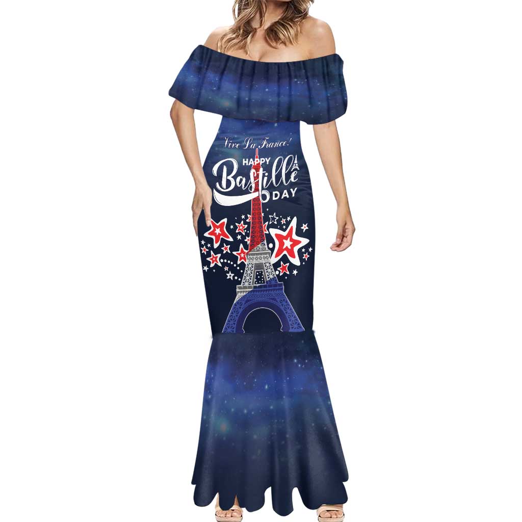 Personalized Happy Bastille Day Mermaid Dress Vive la France!
