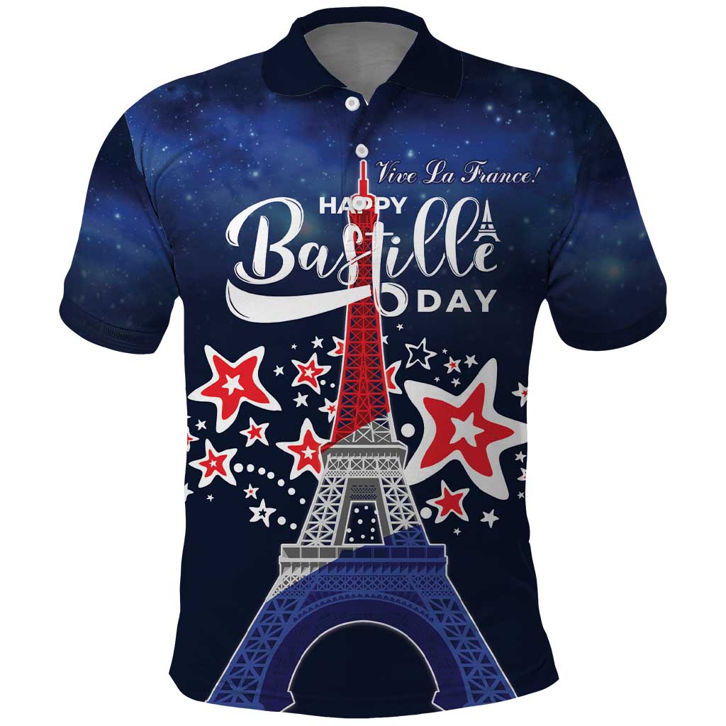 Personalized Happy Bastille Day Polo Shirt Vive la France!