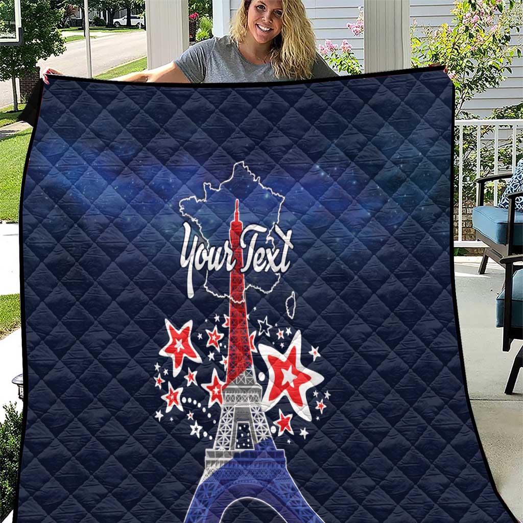Personalized Happy Bastille Day Quilt Vive la France!