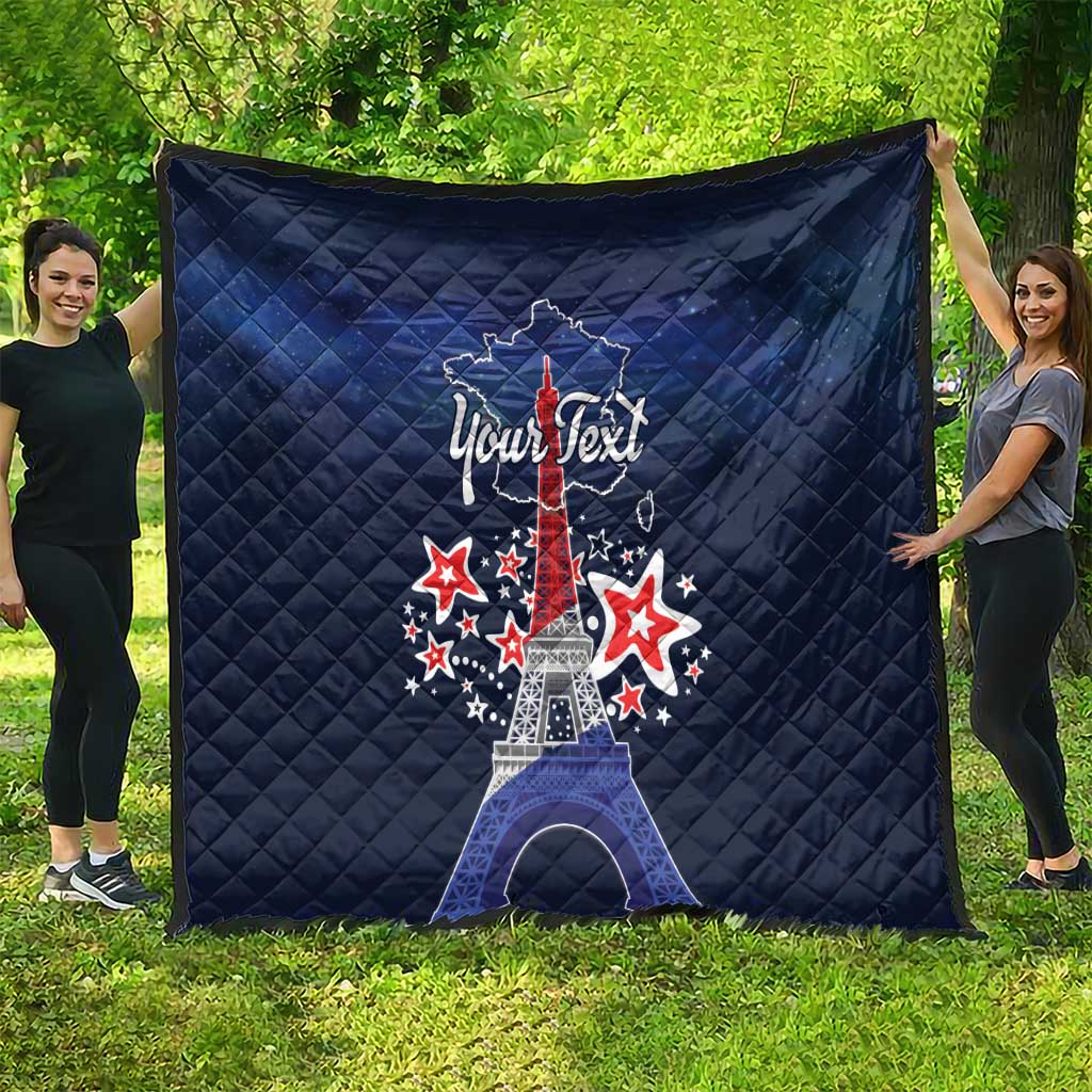 Personalized Happy Bastille Day Quilt Vive la France!