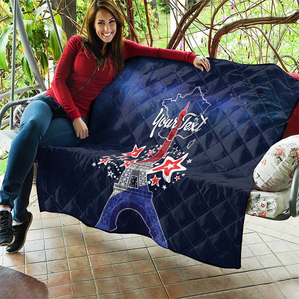 Personalized Happy Bastille Day Quilt Vive la France!