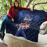 Personalized Happy Bastille Day Quilt Vive la France!