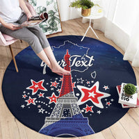 Personalized Happy Bastille Day Round Carpet Vive la France!