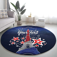 Personalized Happy Bastille Day Round Carpet Vive la France!
