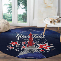 Personalized Happy Bastille Day Round Carpet Vive la France!