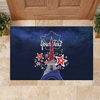 Personalized Happy Bastille Day Rubber Doormat Vive la France!