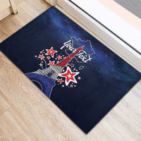 Personalized Happy Bastille Day Rubber Doormat Vive la France!