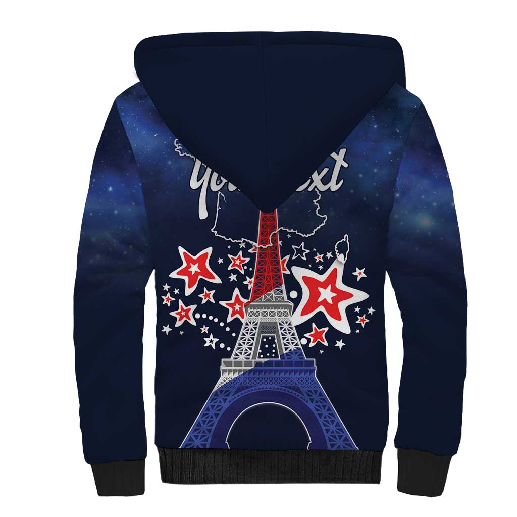 Personalized Happy Bastille Day Sherpa Hoodie Vive la France!