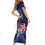 Personalized Happy Bastille Day Short Sleeve Bodycon Dress Vive la France!