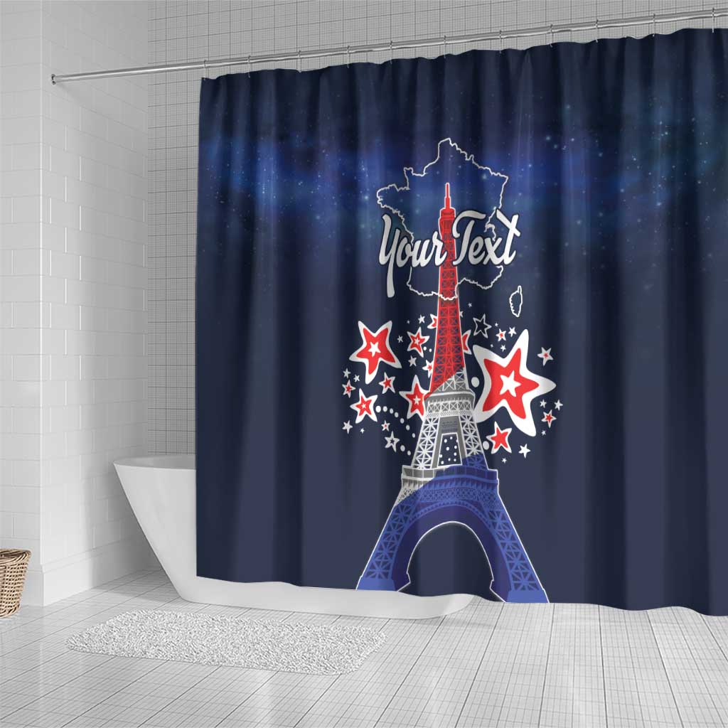 Personalized Happy Bastille Day Shower Curtain Vive la France!