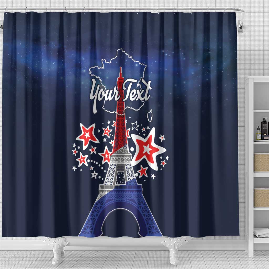 Personalized Happy Bastille Day Shower Curtain Vive la France!