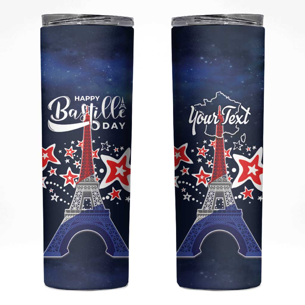 Personalized Happy Bastille Day Skinny Tumbler Vive la France!