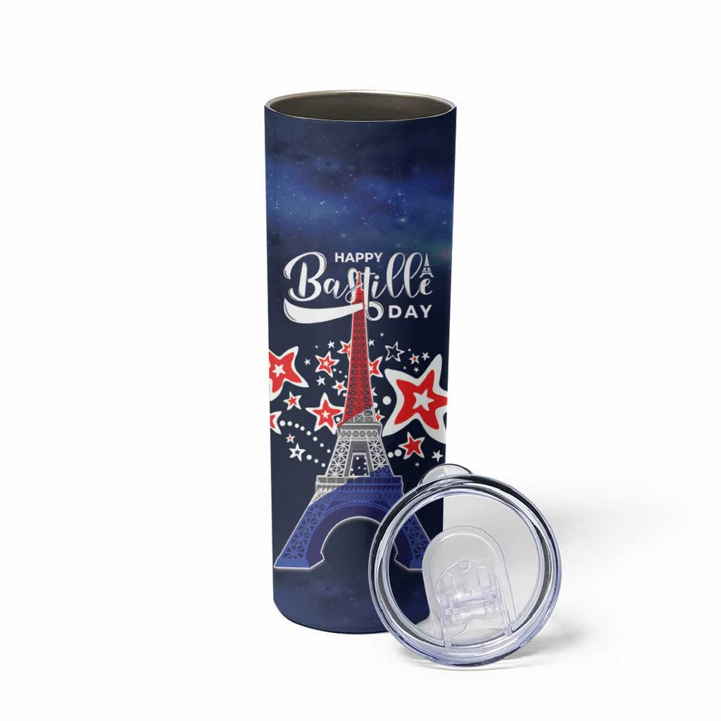 Personalized Happy Bastille Day Skinny Tumbler Vive la France!