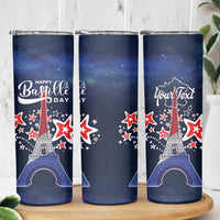 Personalized Happy Bastille Day Skinny Tumbler Vive la France!