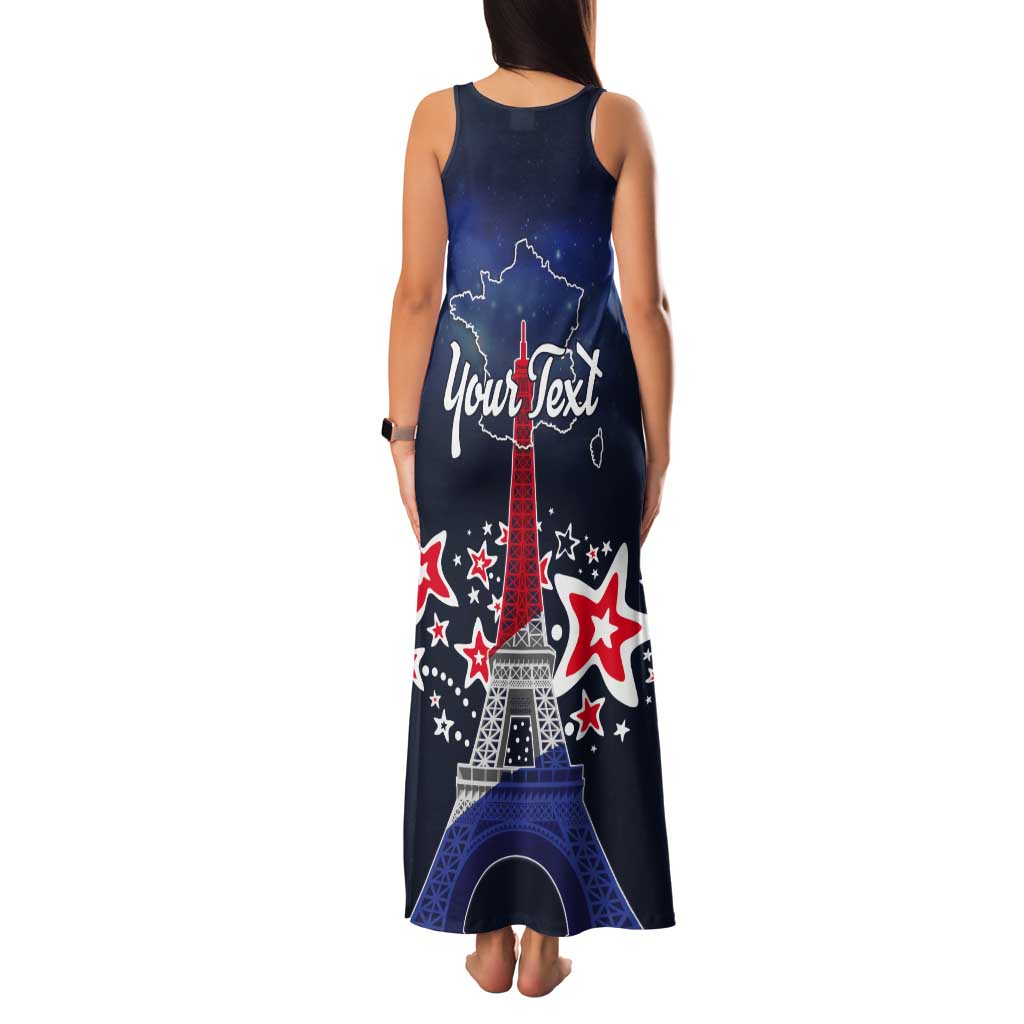 Personalized Happy Bastille Day Tank Maxi Dress Vive la France!