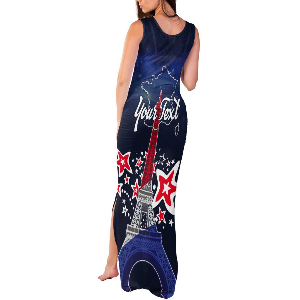 Personalized Happy Bastille Day Tank Maxi Dress Vive la France!