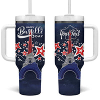 Personalized Happy Bastille Day Tumbler With Handle Vive la France!
