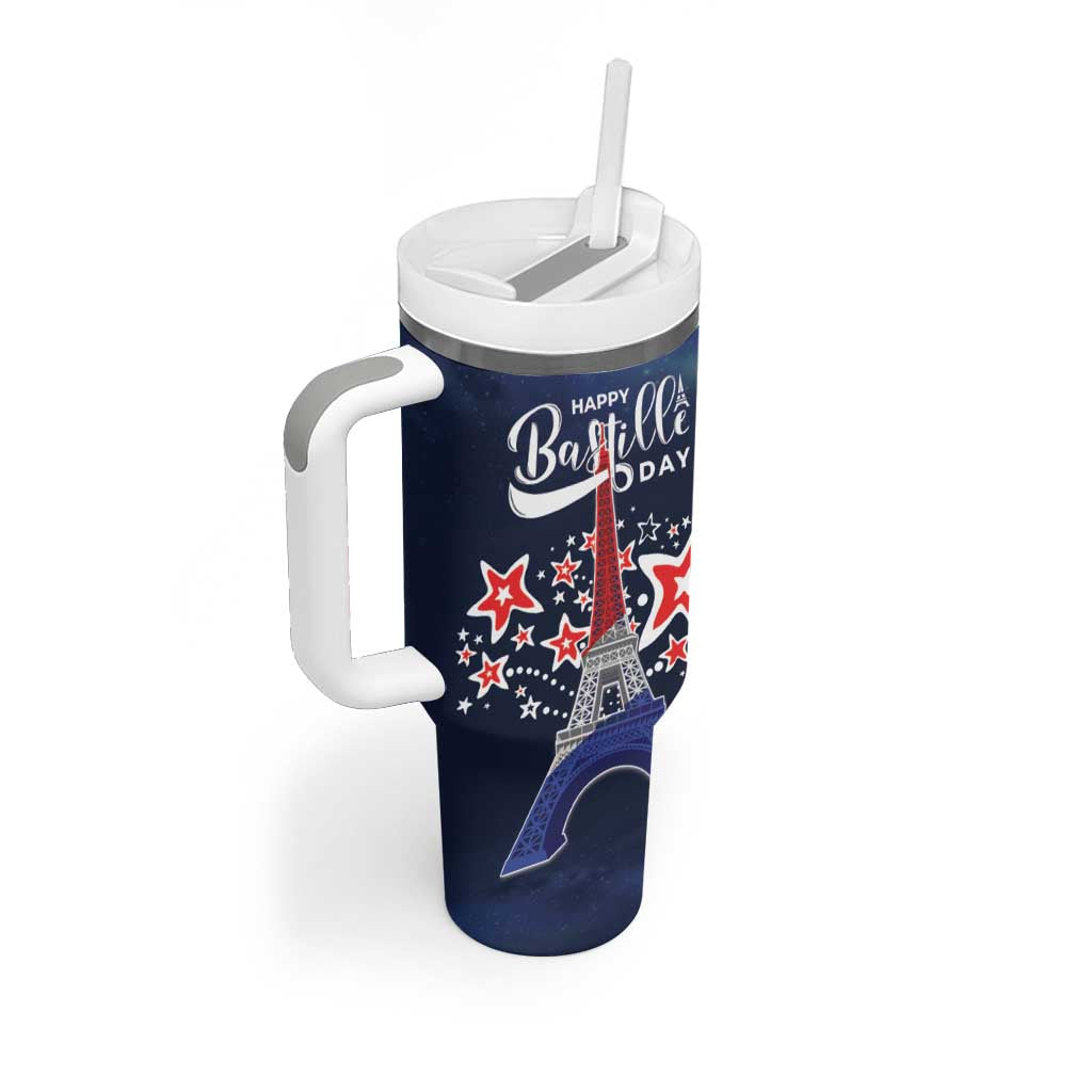 Personalized Happy Bastille Day Tumbler With Handle Vive la France!