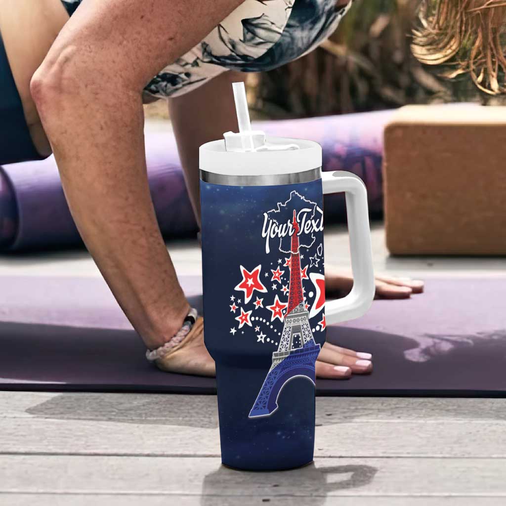 Personalized Happy Bastille Day Tumbler With Handle Vive la France!