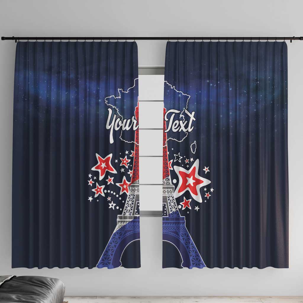 Personalized Happy Bastille Day Window Curtain Vive la France!