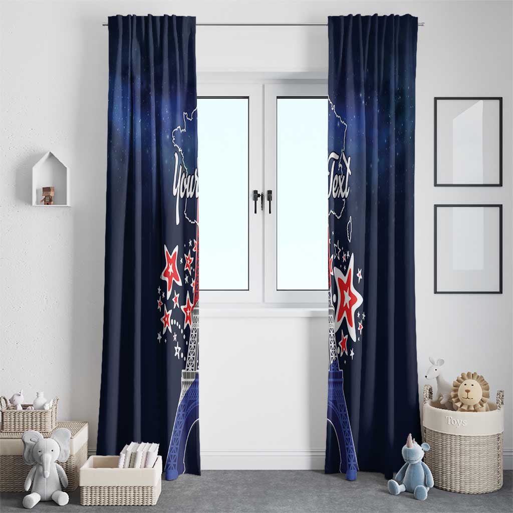 Personalized Happy Bastille Day Window Curtain Vive la France!