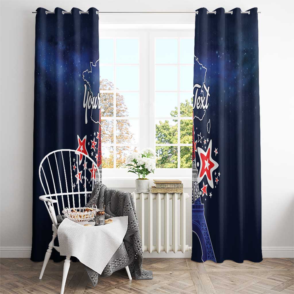 Personalized Happy Bastille Day Window Curtain Vive la France!