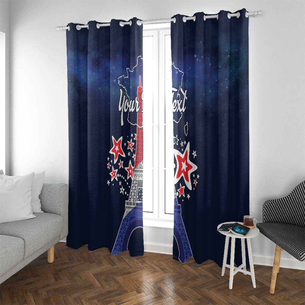 Personalized Happy Bastille Day Window Curtain Vive la France!