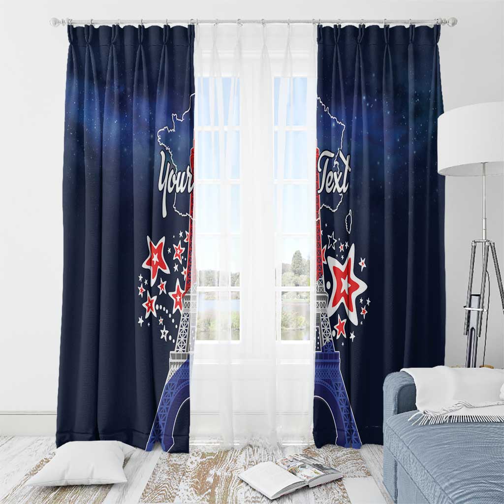 Personalized Happy Bastille Day Window Curtain Vive la France!