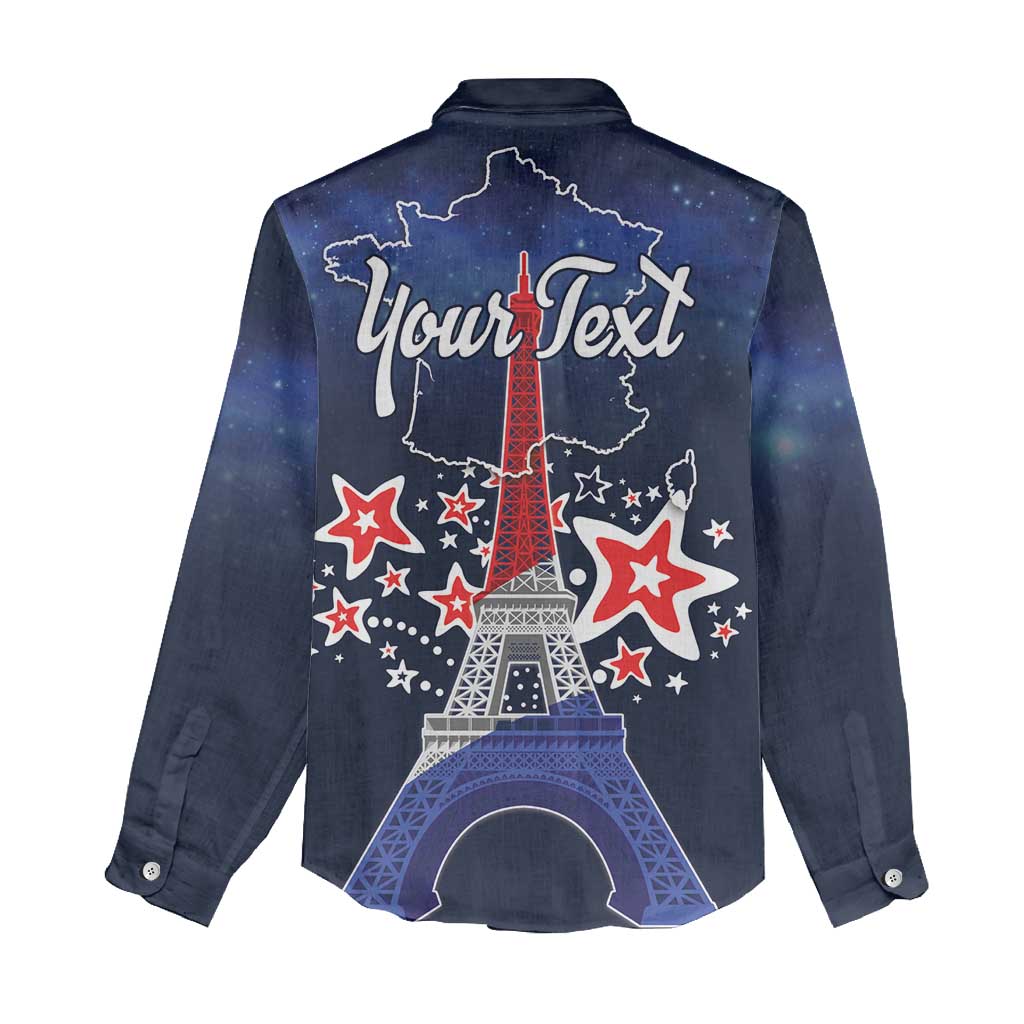 Personalized Happy Bastille Day Women Casual Shirt Vive la France!