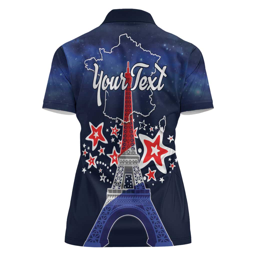 Personalized Happy Bastille Day Women Polo Shirt Vive la France!
