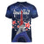 Personalized Happy Bastille Day Women V-Neck T-Shirt Vive la France!