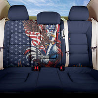 French American Heritage Month Back Car Seat Cover Gallic Rooster And Bald Eagle