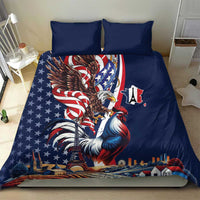 French American Heritage Month Bedding Set Gallic Rooster And Bald Eagle