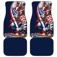 French American Heritage Month Car Mats Gallic Rooster And Bald Eagle