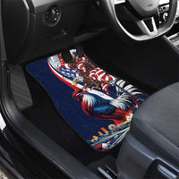 French American Heritage Month Car Mats Gallic Rooster And Bald Eagle