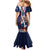 French American Heritage Month Family Matching Mermaid Dress and Hawaiian Shirt Gallic Rooster And Bald Eagle