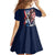 French American Heritage Month Family Matching Off Shoulder Maxi Dress and Hawaiian Shirt Gallic Rooster And Bald Eagle