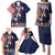 French American Heritage Month Family Matching Puletasi and Hawaiian Shirt Gallic Rooster And Bald Eagle