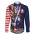 French American Heritage Month Family Matching Puletasi and Hawaiian Shirt Gallic Rooster And Bald Eagle