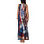 French American Heritage Month Family Matching Tank Maxi Dress and Hawaiian Shirt Gallic Rooster And Bald Eagle