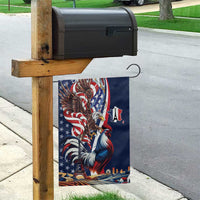 French American Heritage Month Garden Flag Gallic Rooster And Bald Eagle