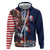 French American Heritage Month Hoodie Gallic Rooster And Bald Eagle