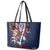 French American Heritage Month Leather Tote Bag Gallic Rooster And Bald Eagle