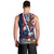French American Heritage Month Men Tank Top Gallic Rooster And Bald Eagle